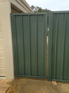 Green Colorbond gate 